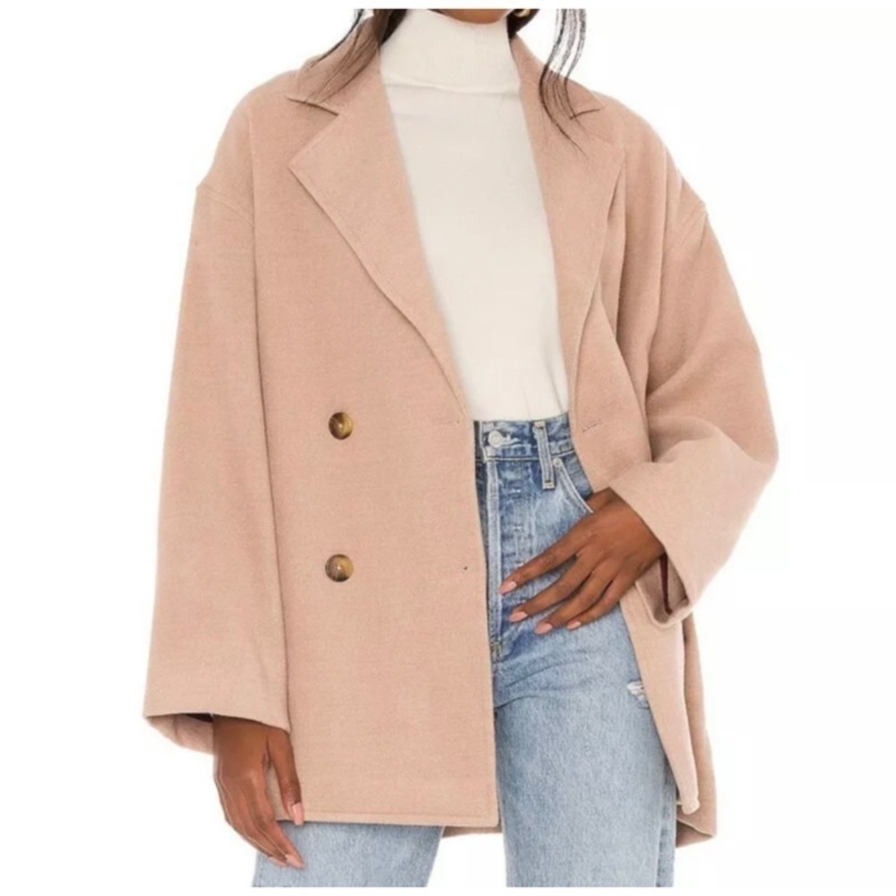 NEW FREE PEOPLE Hannah Slouchy Blazer in Camel